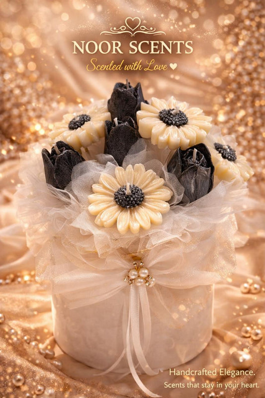 Pearl Noir Candle Bouquet