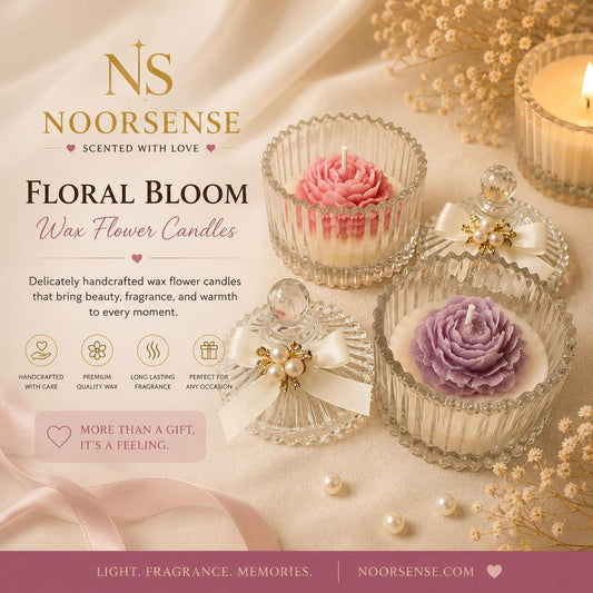 Floral Bloom Wax Flower Candles